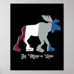 Affiche Le Moose est lâché - Patins de hockey