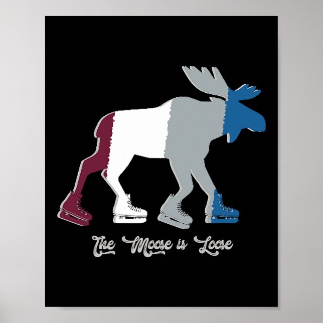 Affiche Le Moose est lâché - Patins de hockey  (Devant)