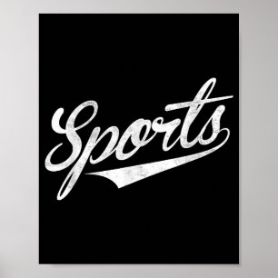 Affiche Le mot Sports Un design ironique amusant qui dit S