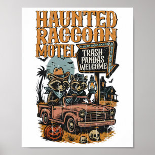 Affiche Le Motel Raccoon Haunted