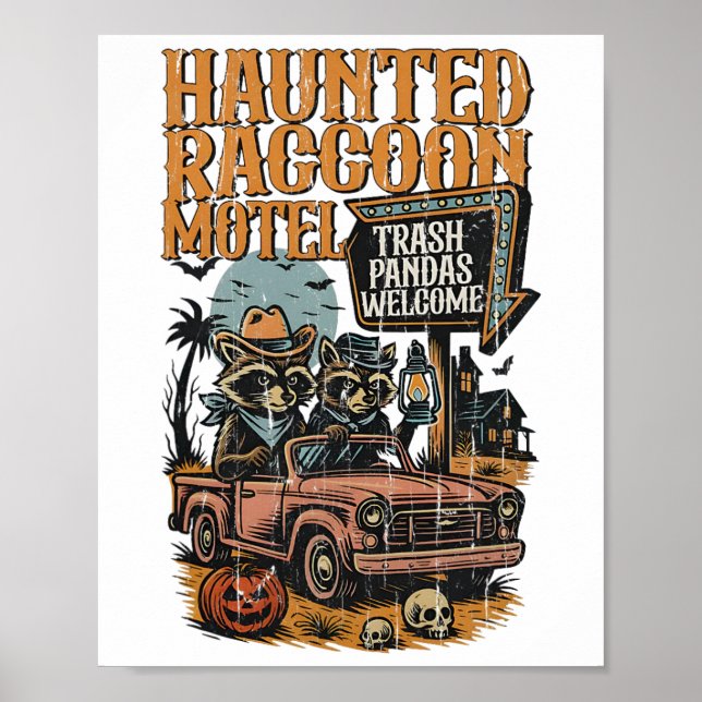 Affiche Le Motel Raccoon Haunted (Devant)