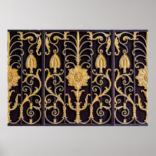 Affiche Le motif à la porte métallique