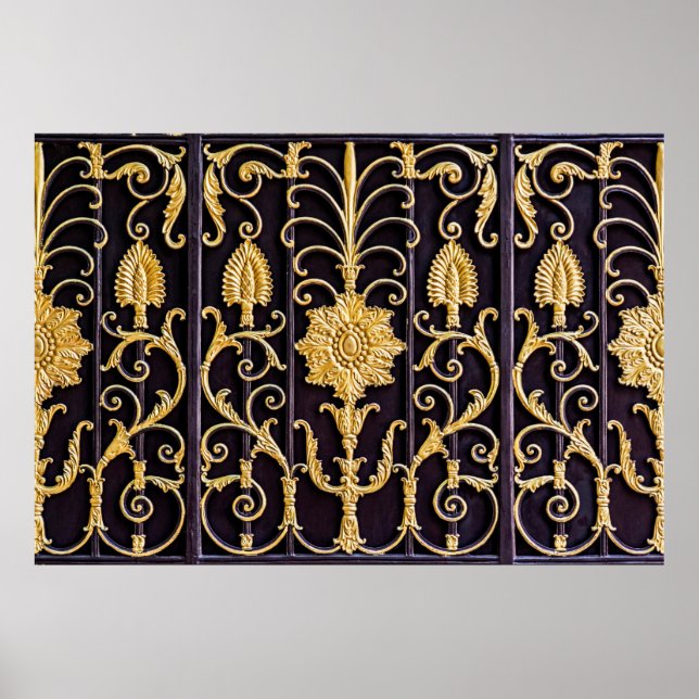 Affiche Le motif à la porte métallique (Devant)