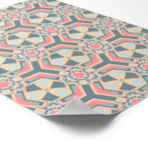 Affiche Le motif islamique rose