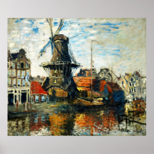 Affiche Le moulin à vent, Claude Monet 1871
