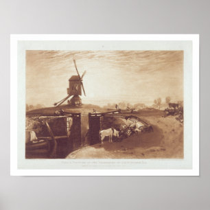 Affiche Le moulin à vent et la serrure, gravés par William