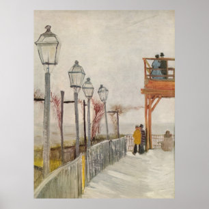 Affiche Le Moulin de la Galette Terrace, Montmartre (1886)