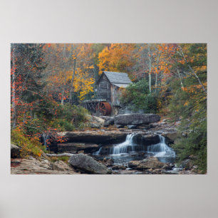 Affiche Le moulin historique sur Glade Creek