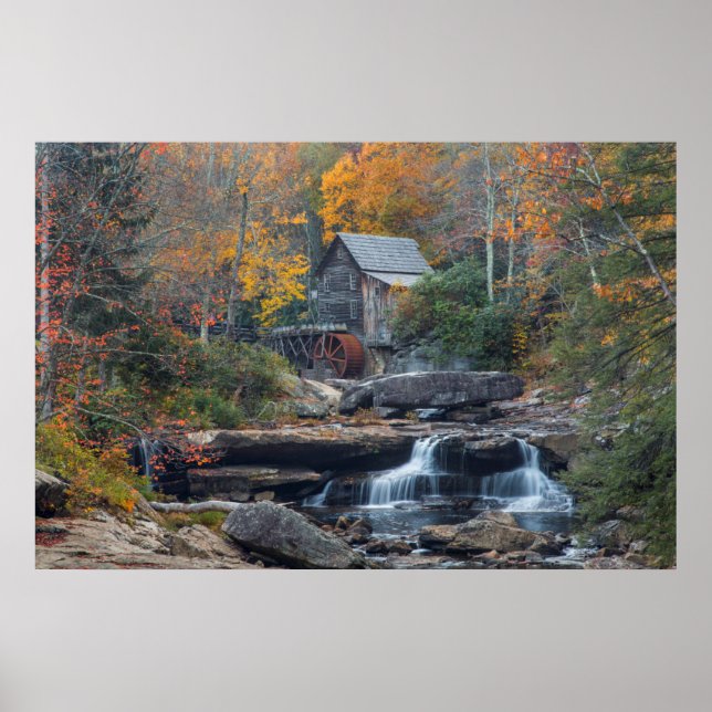 Affiche Le moulin historique sur Glade Creek (Devant)