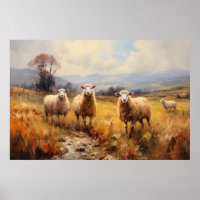 Le mouton sur le Meadow Fine Art