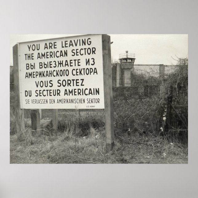 Affiche Le mur de Berlin dans un quartier (Devant)