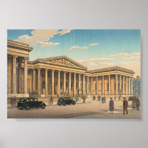 Affiche Le Musée britannique estampe sur bois japonaise