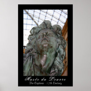 Affiche Le musée du Louvre "Les captifs"