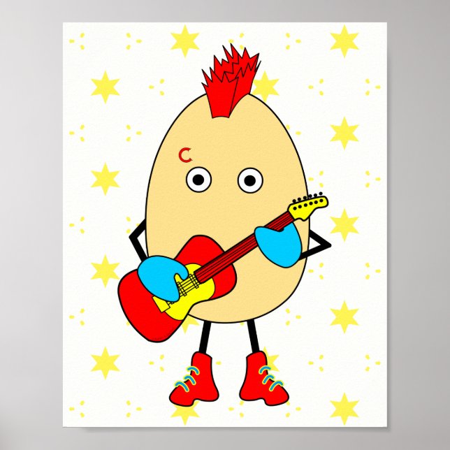 Affiche Le musicien de rock Egghead (Devant)