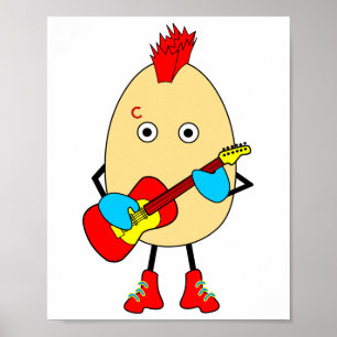 Affiche Le musicien de rock Egghead