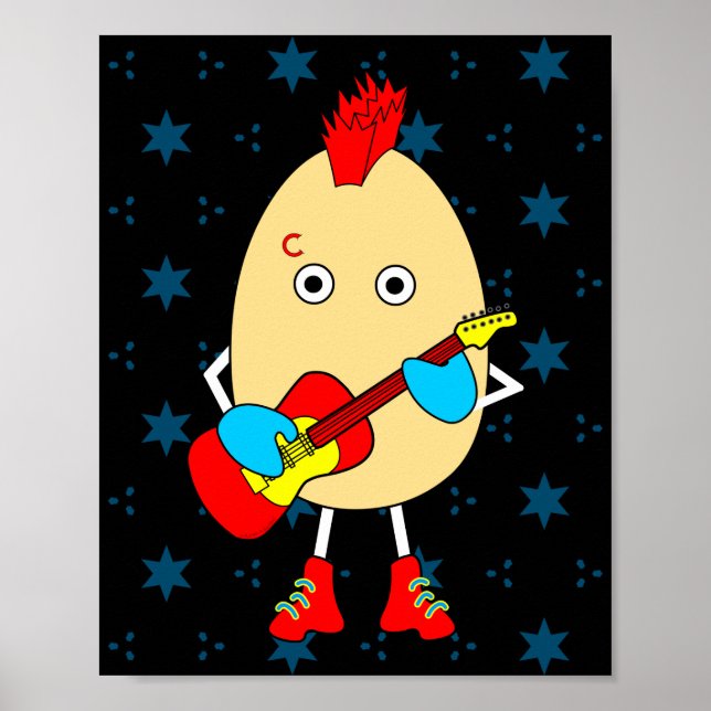 Affiche Le musicien de rock Egghead (Devant)