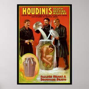 Affiche Le mystère Mort-Défiant de Houdini