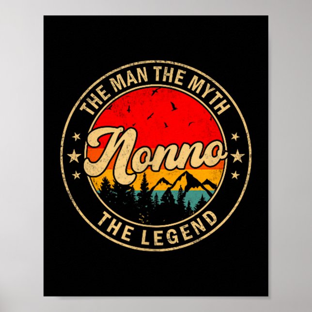 Affiche Le Mythe Nonno Légende Vintage Rétro (Devant)