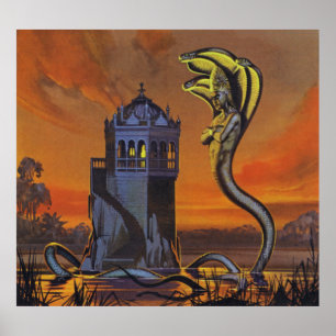 Affiche Le Naga-Roi (litho de couleur)