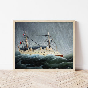 Affiche Le navire dans la tempête   Henri Rousseau