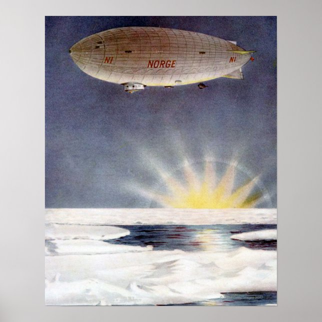 Affiche Le navire de Raold Amundsen Norge au-dessus du pôl (Devant)