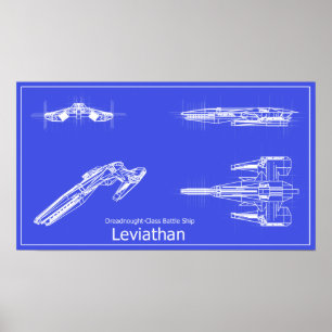 Affiche Le navire géant de galaxie Blueprints l'affiche