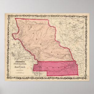 Affiche Le Nébraska et le Kansas