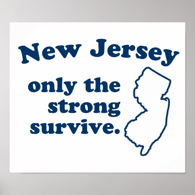 Affiche Le New Jersey Seule La Forte Survie (Devant)