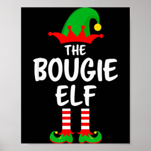 Affiche Le Noël de la famille assortie de l'elfe bougie