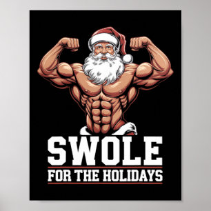 Affiche Le Noel De Noël Gym Swole D'Entraînement Pour Le H