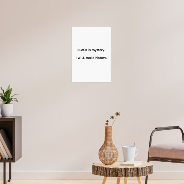 Affiche Le noir est un mystère, je ferai l'histoire (Salon 3)