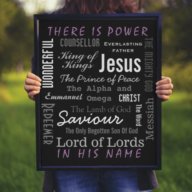 Affiche Le nom puissant de Jésus chrétien  (Créateur téléchargé)