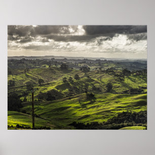 Affiche Le Northland pittoresque de la Nouvelle-Zélande, d