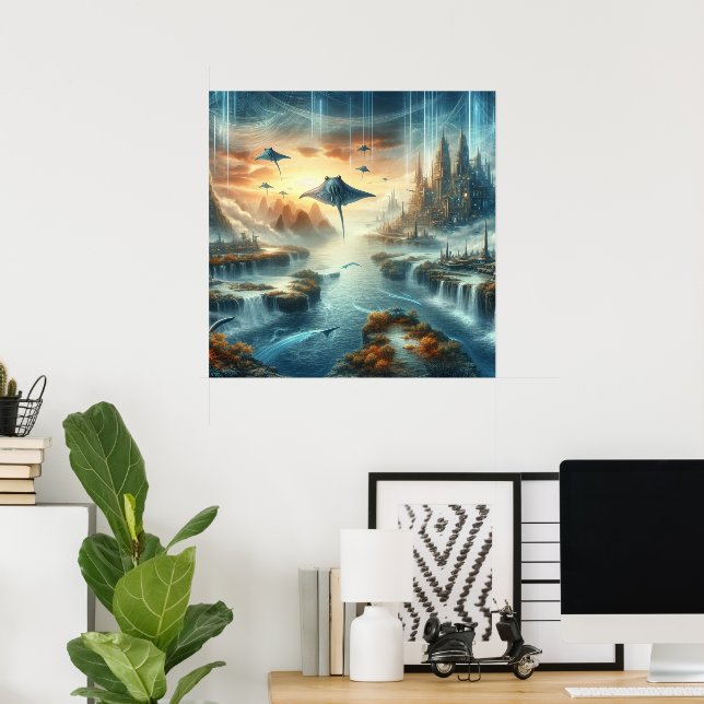 Affiche Le nouvel art Imaginaire mondial (Bureau à domicile)