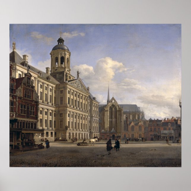 Affiche Le nouvel hôtel de ville, Amsterdam, 1668 (Devant)