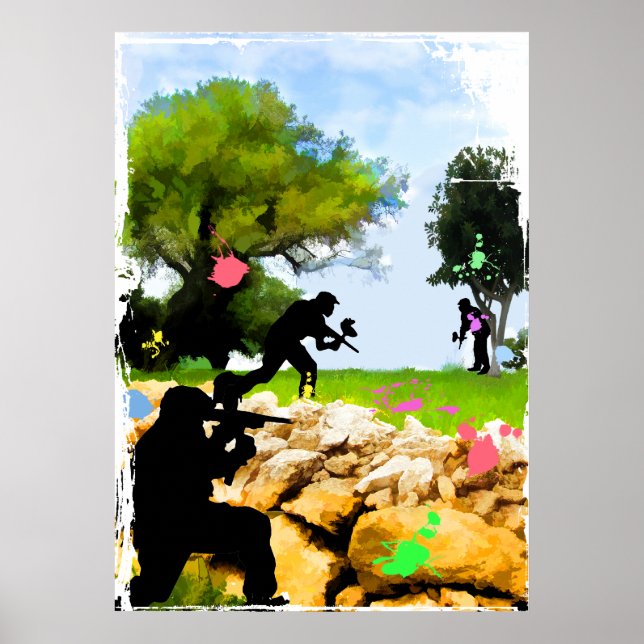 Affiche Le Paintball au printemps (Devant)