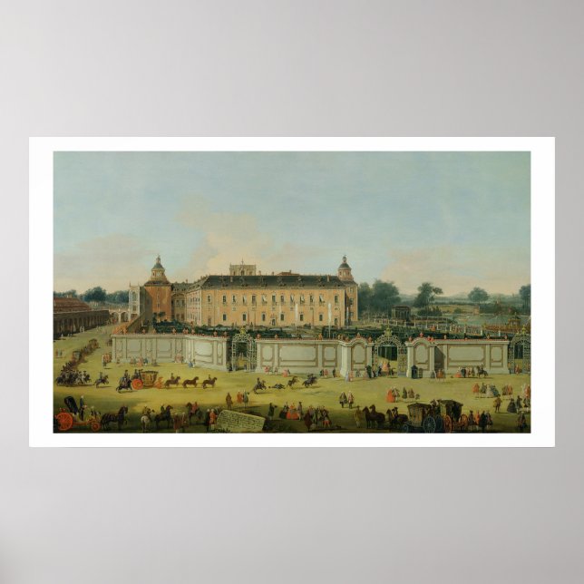 Affiche Le Palais d'Aranjuez, 1756 (huile sur toile) (Devant)