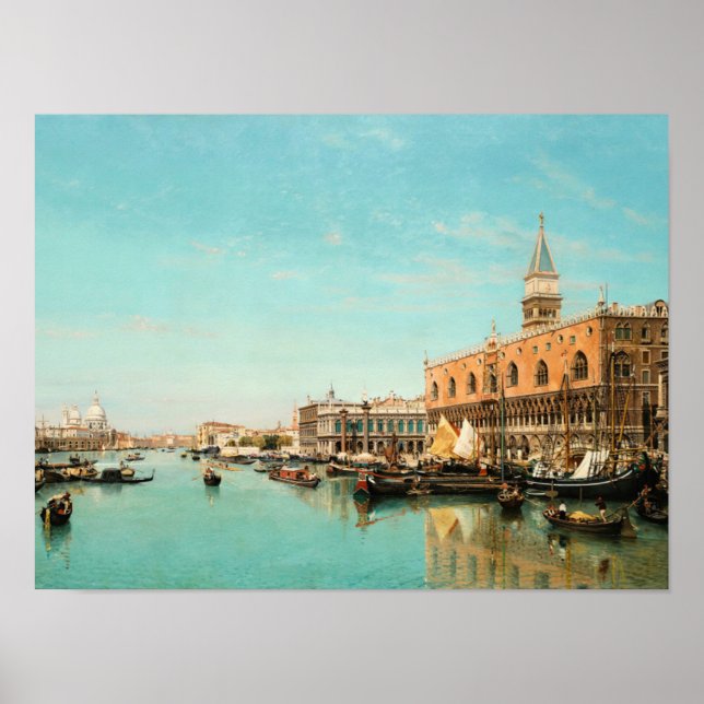 Affiche Le palais des Doges et la Piazza San Marco,  (Devant)