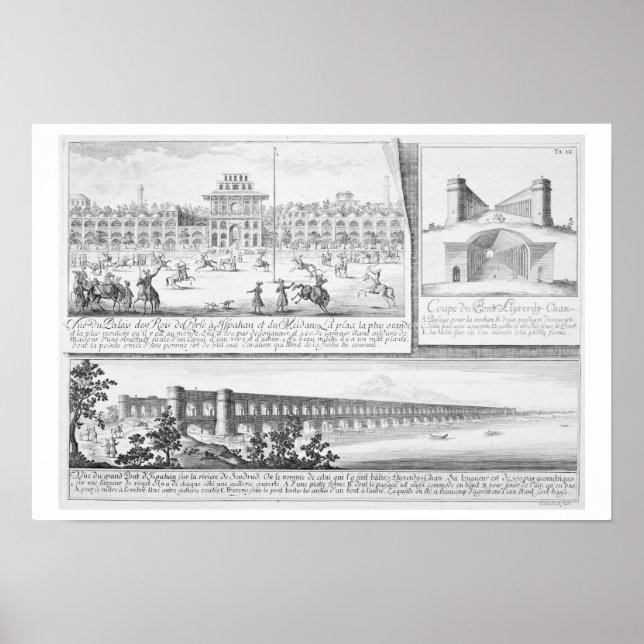 Affiche Le Palais Royal d'Ispahan, Une section transversal (Devant)