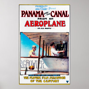 Affiche Le Panama et le cinéma de l'avion Canal Promo Post