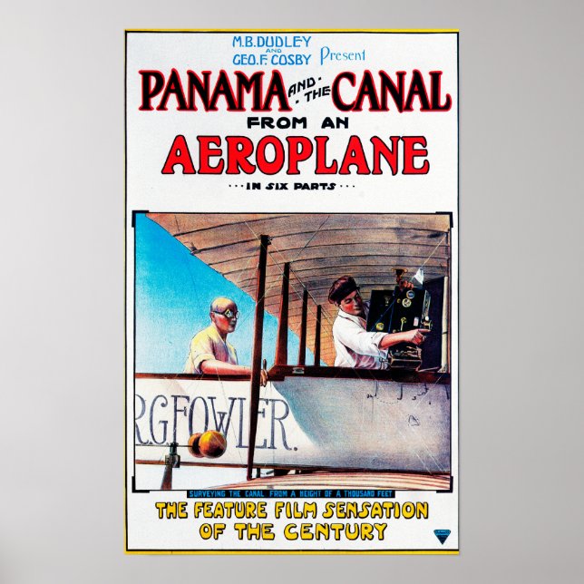 Affiche Le Panama et le cinéma de l'avion Canal Promo Post (Devant)