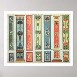 Affiche Le panneau conçoit, le plat XII de l'unité