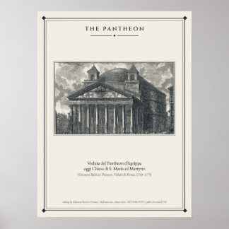 Affiche Le Panthéon Rome Piranesi Veduta