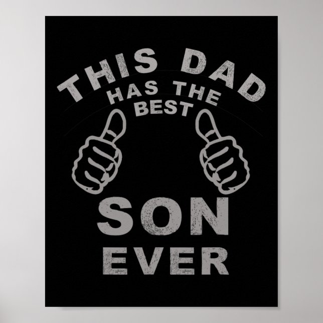 Affiche Le papa a le meilleur fils qui soit Cadeau de la f (Devant)