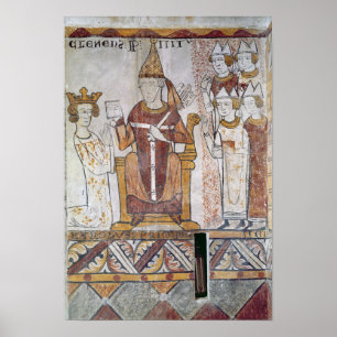 Affiche Le pape Clément IV investit Charles d'Anjou