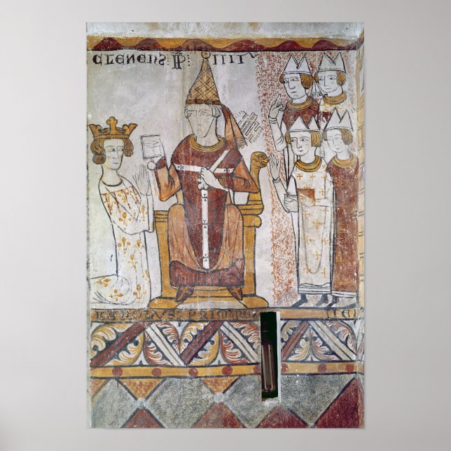 Affiche Le pape Clément IV investit Charles d'Anjou (Devant)