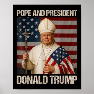 Affiche Le Pape Et Le Président Donald Trump