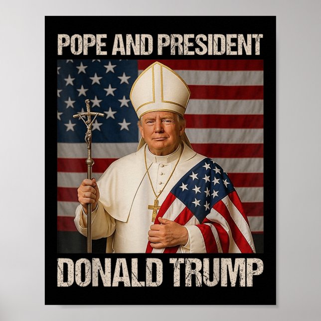 Affiche Le Pape Et Le Président Donald Trump (Devant)
