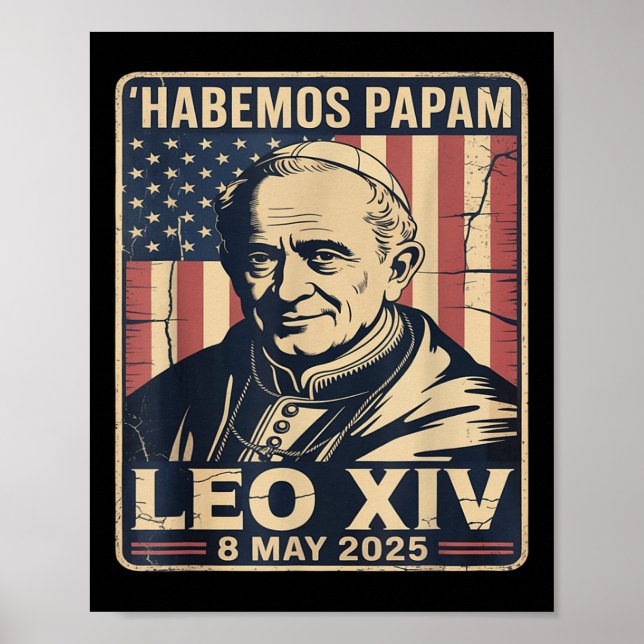 Affiche Le Pape Habemus Papam Leo Robert Prévost Pape. (Devant)