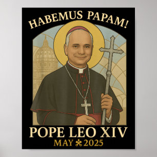 Affiche Le Pape Habemus Papam Leo Robert Prévost Pape.